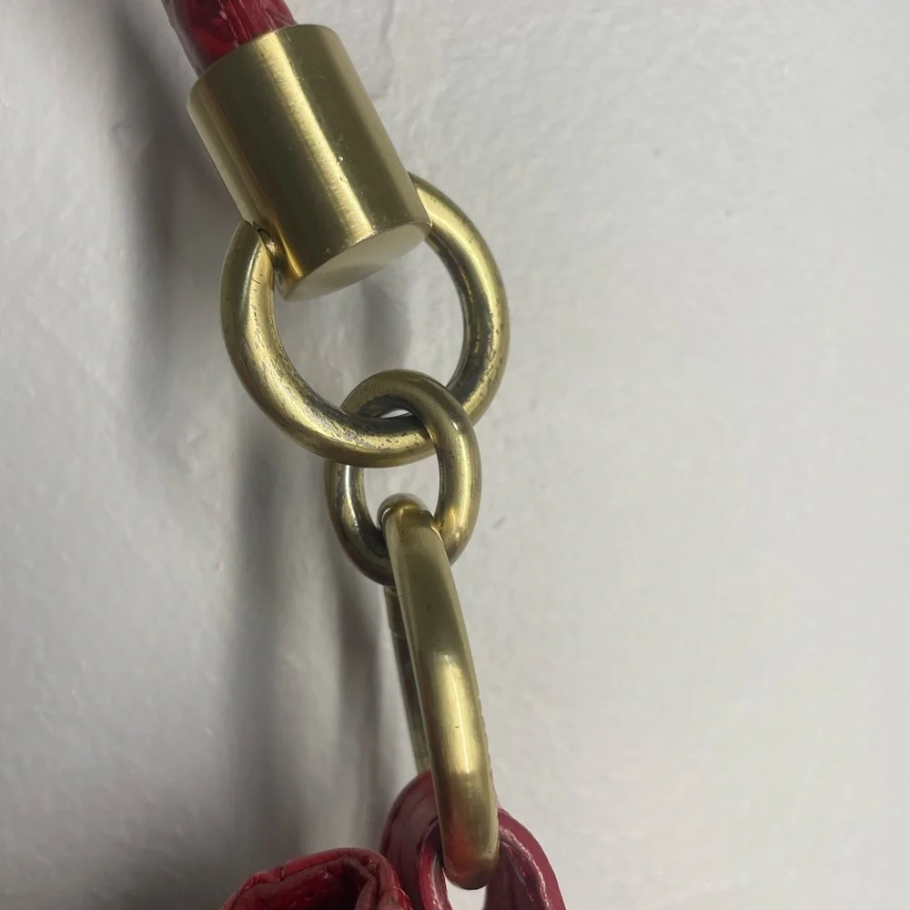 Brahmin Red Croc-Embossed Hobo Bag - Picture 10 of 10